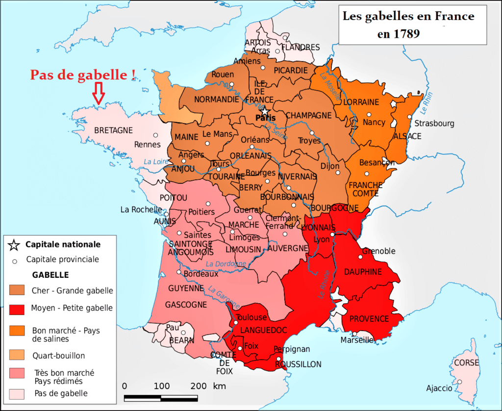 Les gabelles en France en 1789