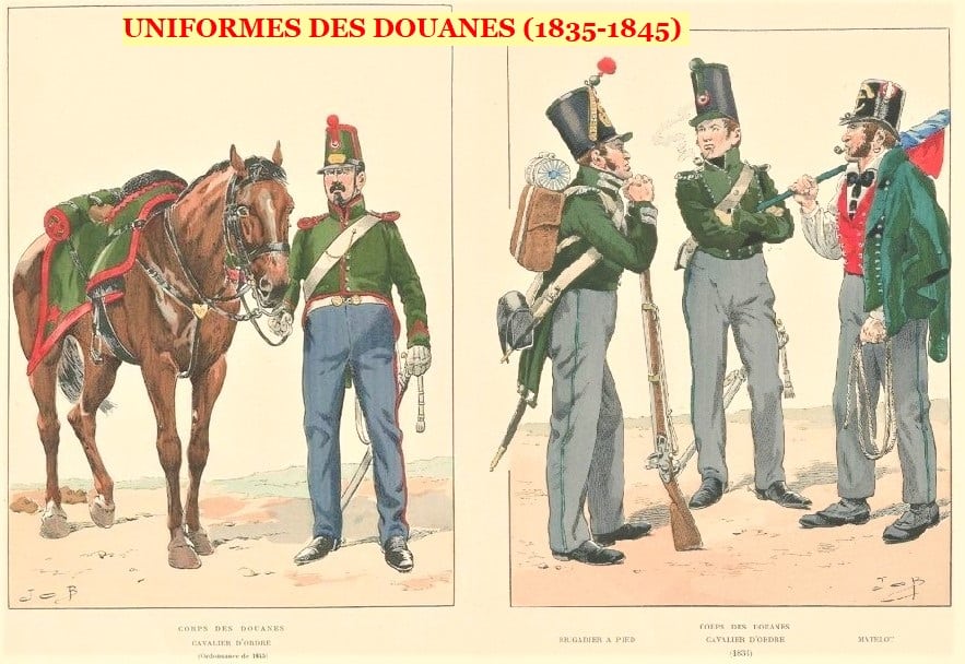 Uniformes des douanes (1835 - 1845)